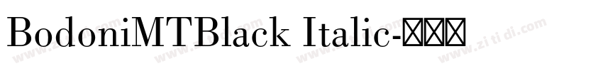 BodoniMTBlack Italic字体转换